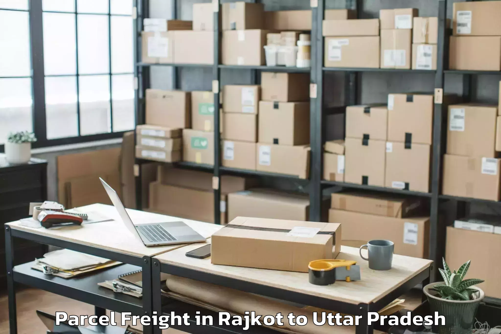 Rajkot to University Of Lucknow Lucknow Parcel Freight Booking